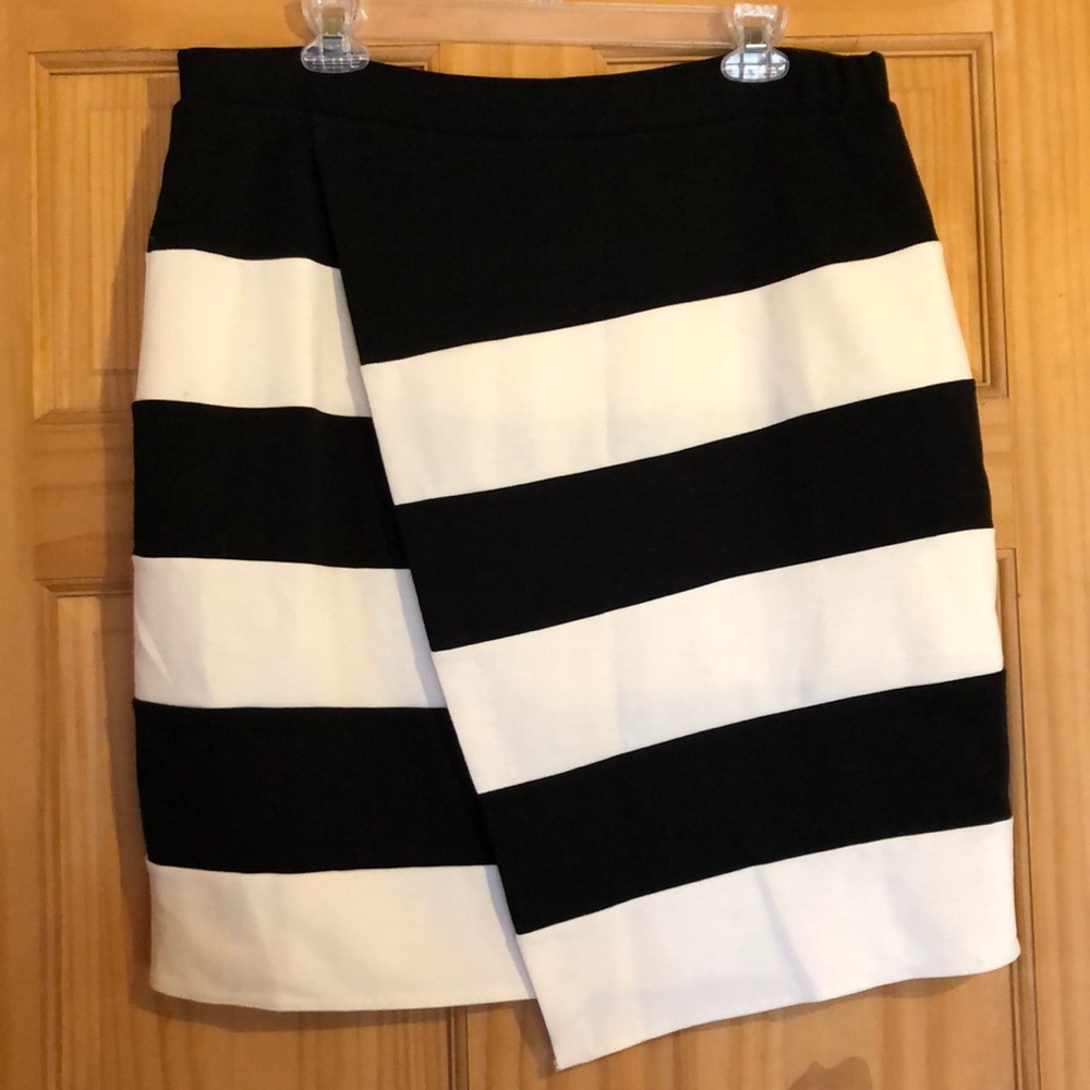 Striped wrap style skirt